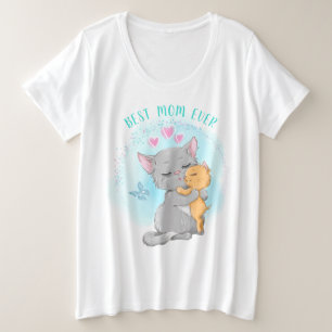 Katzenfamilie T-Shirt, frohen Muttertag, Beste Mam Große Größe T-Shirt