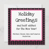 Katzenfamilie und Maus Feiertagskarte (Rückseite)