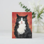 Katzenfarbe Feiertagspostkarte (Stehend Vorderseite)