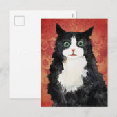 Katzenfarbe Feiertagspostkarte (Vorne/Hinten)