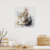 Katzenfarbe Poster (Küche)