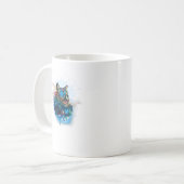 Katzenfarbe und abstrakter Hintergrund Kaffeetasse (Vorderseite Links)