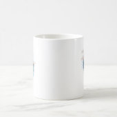 Katzenfarbe und abstrakter Hintergrund Kaffeetasse (Mittel)