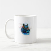 Katzenfarbe und abstrakter Hintergrund Kaffeetasse (Links)