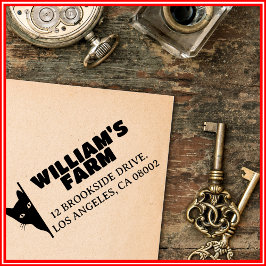 Katzenfarm Business Einzigartige Niedliche Rücksen Permastempel