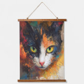 Katzenfass-Ölgemälde Wandteppich Mit Holzrahmen (Vorderseite)