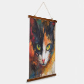 Katzenfass-Ölgemälde Wandteppich Mit Holzrahmen (Gewinkelt)