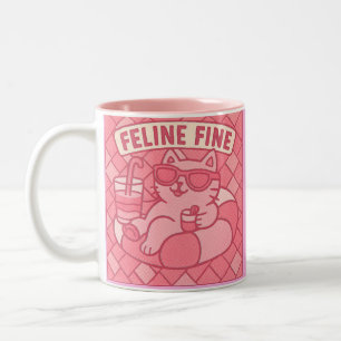 Katzenfeine Diamantengal Zweifarbige Tasse