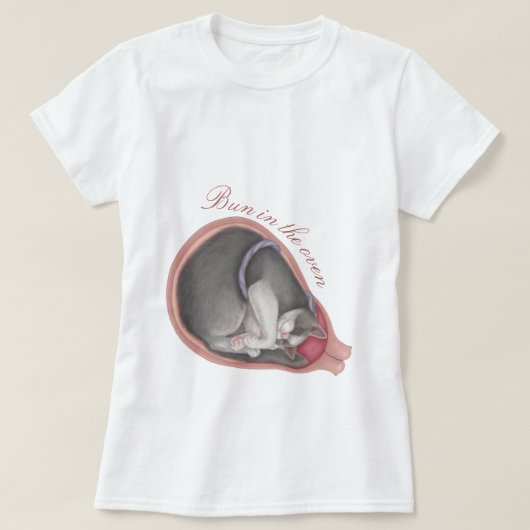 Katzenfett- Bun im Ofen T-Shirt (Design vorne)