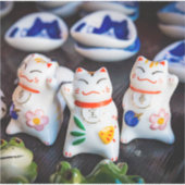 Katzenfiguren werden aufkleber (Vorderseite)