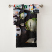 Katzenfiguren werden badhandtuch set (Insitu)