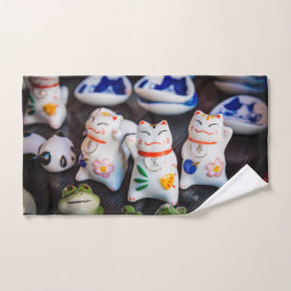 Katzenfiguren werden badhandtuch set