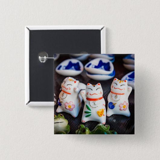 Katzenfiguren werden button (Vorne & Hinten)