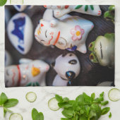 Katzenfiguren werden geschirrtuch (Gefaltet)