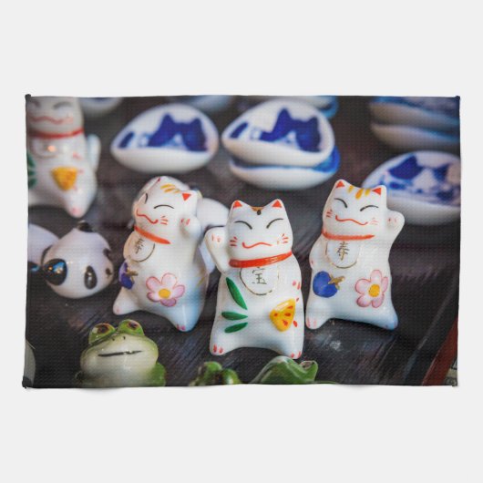 Katzenfiguren werden geschirrtuch (Horizontal)