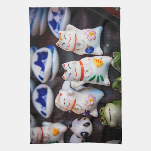 Katzenfiguren werden geschirrtuch (Vertikal)