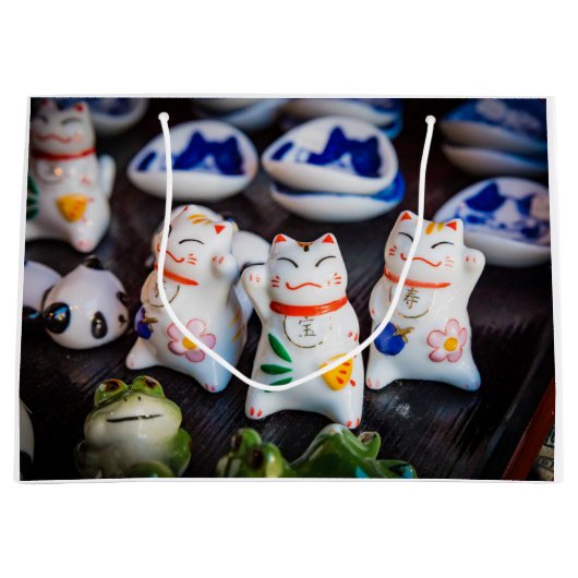 Katzenfiguren werden große geschenktüte (Vorderseite)