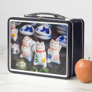 Katzenfiguren werden metall brotdose