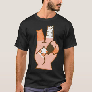 Katzenfinger Frieden T-Shirt