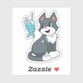 Katzenfisch Aufkleber (Blatt)