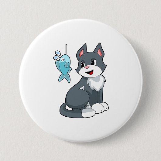 Katzenfisch Button (Vorderseite)