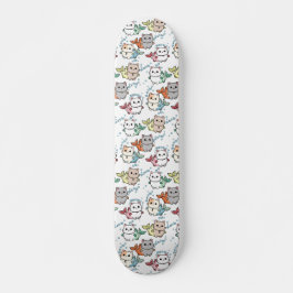 Katzenfisch-Illustration Skateboard