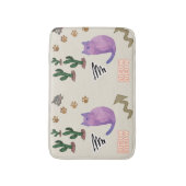 Katzenfisch Kaktus Paws Meow Duschmatte Badezimmer Badematte (Vorderseite Vertikal)