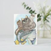 Katzenfisch Postkarte (Stehend Vorderseite)