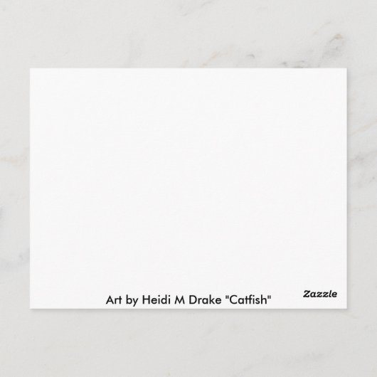 Katzenfisch Postkarte (Rückseite)