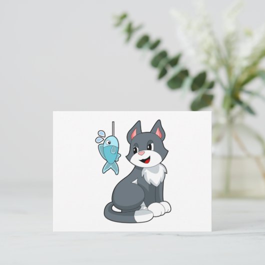 Katzenfisch Postkarte (Stehend Vorderseite)