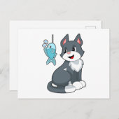 Katzenfisch Postkarte (Vorne/Hinten)