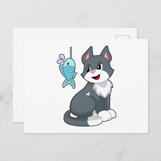 Katzenfisch Postkarte (Vorne/Hinten)