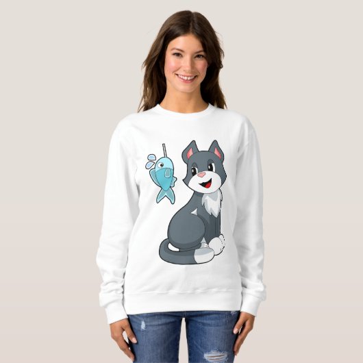 Katzenfisch Sweatshirt (Vorne ganz)