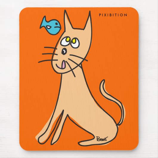 Katzenfische Lieben Fischmousepad Mousepad (Vorne)