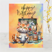 Katzenfische Liebhaber des Geburtstags Karte (Gelbe Blume)