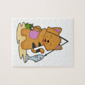 Katzenfische mit Angelstab und Fisch Puzzle (Horizontal)