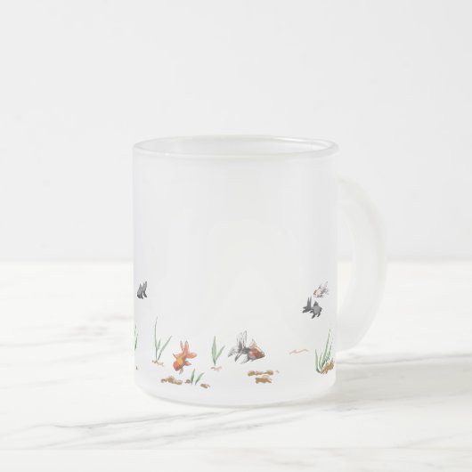 Katzenfischen Durchsichtige Mattierte Tasse (VorderseiteRechts)