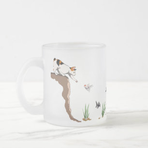 Katzenfischen Durchsichtige Mattierte Tasse