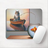 Katzenfischen für Goldfisch Mousepad (Mit Mouse)