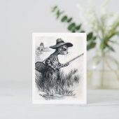 Katzenfischen, Louis Wain Postkarte (Stehend Vorderseite)