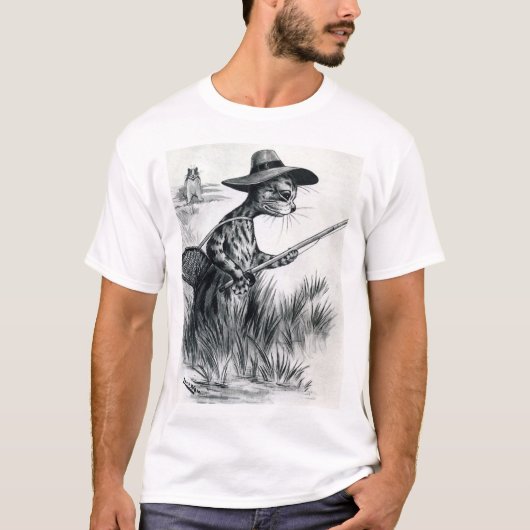 Katzenfischen, Louis Wain T-Shirt (Vorderseite)