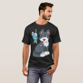 Katzenfischer Fischangeln T-Shirt (Vorne ganz)
