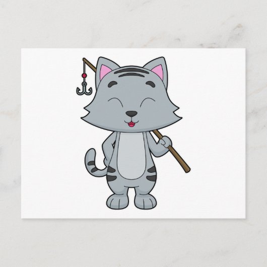 Katzenfischerei Fisher Finish rod Postkarte (Vorderseite)