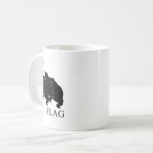 Katzenflagge Funny Black Flag Kaffeetasse (Vorderseite Links)