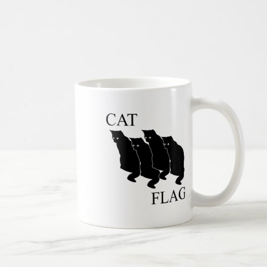 Katzenflagge Funny Black Flag Kaffeetasse (Rechts)