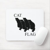 Katzenflagge Funny Black Flag Mousepad (Mit Mouse)