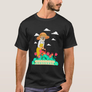 Katzenfloristin Frauen Gärtnerin Florist Gartenarb T-Shirt