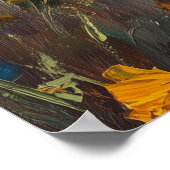 Katzenflug in einem Wald aus Feuer - Springender B Poster (Ecke)