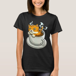 Katzenflüsterer trinkt Kaffee Kaffeetrinker T-Shirt