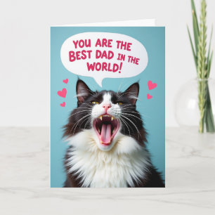 Katzenförmige Karte: Bester Papa der Welt Karte
